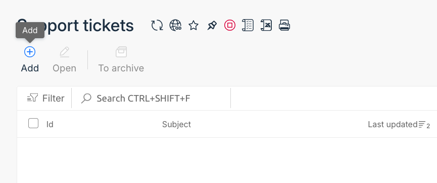 creating a ticket