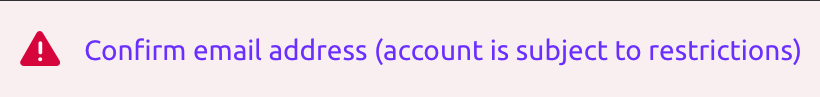 email confirmation notification