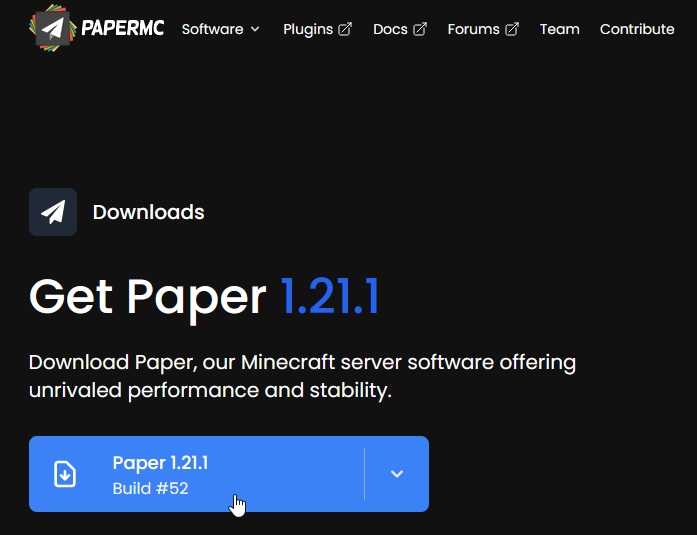 papermc website download page