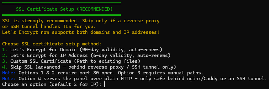 ssl certificate creation