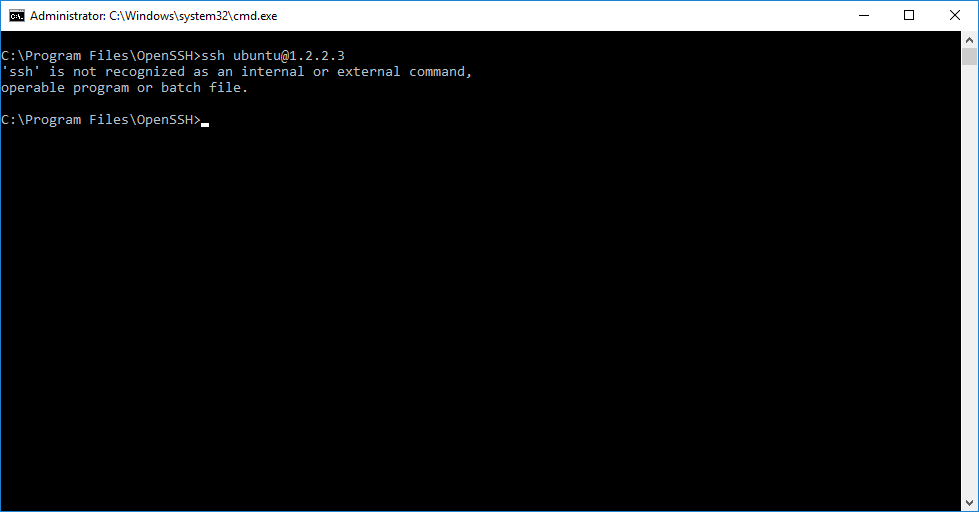 no ssh on windows